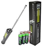 Nebo 6431 Big Larry Boss 400 lumen Flashlight/COB LED Magnetic Worklight/pickup tool with 3 X EdisonBright AA Alkaline batteries bundle