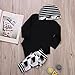Newborn Baby Boy Jumpsuit Babysuit Romper+ Long Pants+Hat Outfit Summer Set (6-12 Months, Black)
