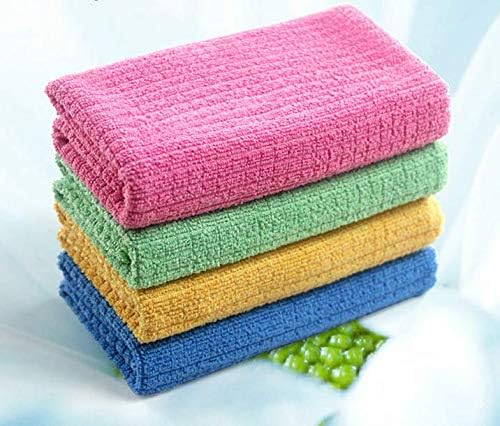 Losuya 4pcs Microfiber Wipes Absorbent Cleaning Cloth Non-oily Dish Towel Kitchen Cleaning Dish Cloth