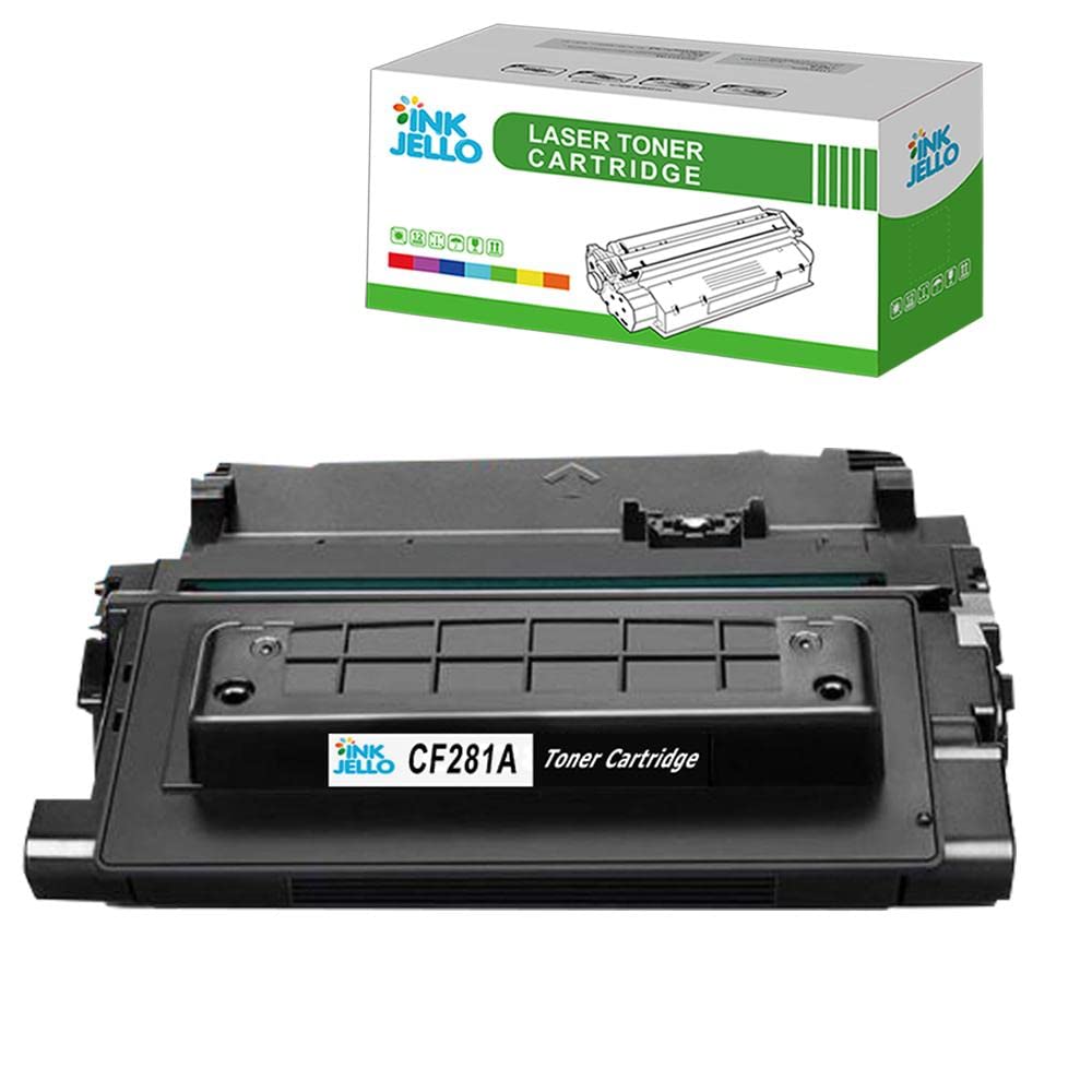 InkJello Compatible Toner Cartridge Replacement for HP LaserJet Enterprise MFP M630z M604dn M604n M605dn M605n M605x M606dn M606x MFP M630dn MFP M630f MFP M630h CF281A (Black, 1-Pack)