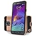 Galaxy Note 4 Case, 2-Piece Style Hybrid Shockproof Hard Case Cover + Circle(TM) Stylus Touch Screen Pen And Screen Protector - Rose Gold