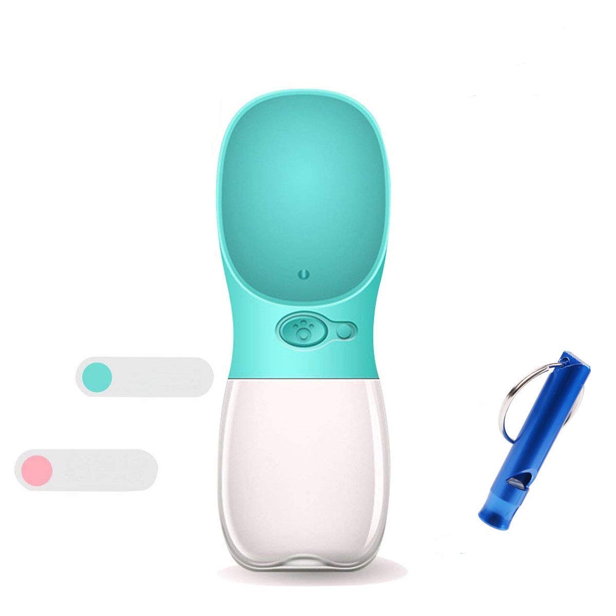 Dog Water Bottle, Portable Dogs Travel Water Bottle, Pets Feeder for Pet Walking Travelling Drinking (12 oz, Blue)