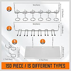 HORUSDY Pegboard Hooks Assortment, Pegboard