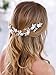 Barogirl Bride Wedding Headband Crystal Flower Headpiece Silver Bridal Hair Accessories for Women