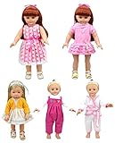 XADP Different Style Party Dress Cloth for 16-to-18-Inch Girl Doll, Set of 5