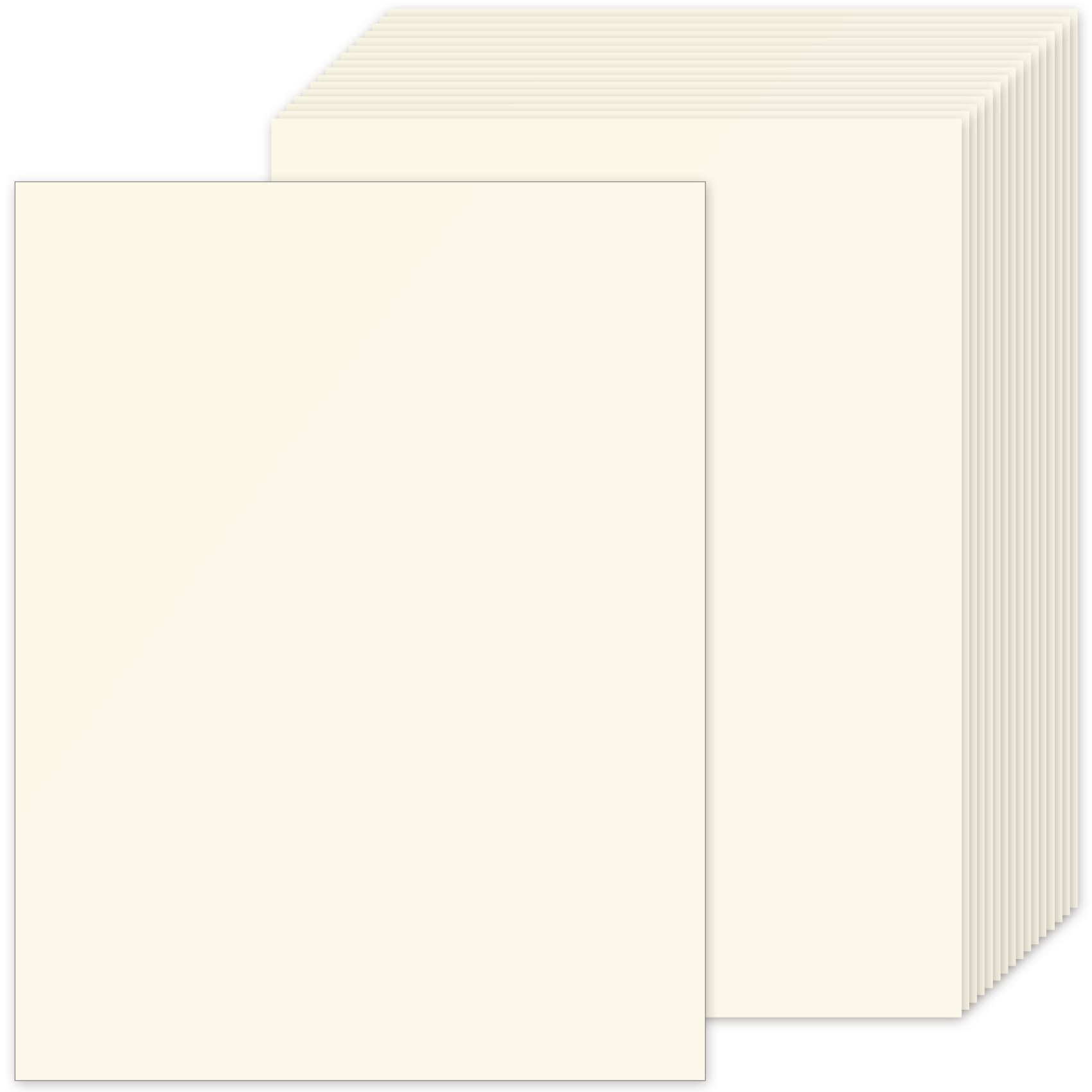 Photo 1 of 25Sheets Cream Paper, 8.5 x 11 Thick Card stock for Certificates, Invitations, Greeting Cards, Crafts, Graduations 250gsm/92lb Heavyweight Scrapbook Paper?Cream?