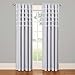 ECLIPSE Ruffle Batiste Thermal Insulated Single Panel Rod Pocket Room Darkening Privacy Curtains for Nursery, 50 in x 84 in, White