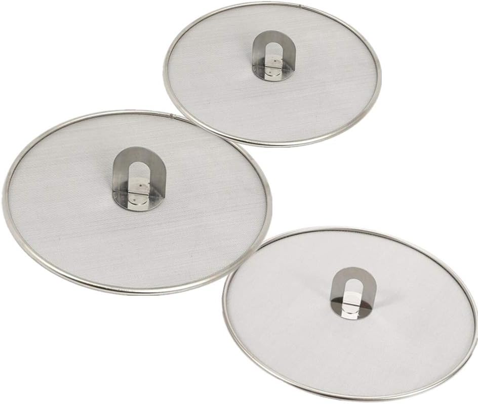 Grease Splatter Screens Set of 3 Stainless Steel Splatter Guard Mesh