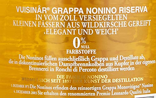 Nonino Grappa Vuisinâr Riserva 2 Years Wildkirschenholzfaß gereift, 700ml – Bild 5