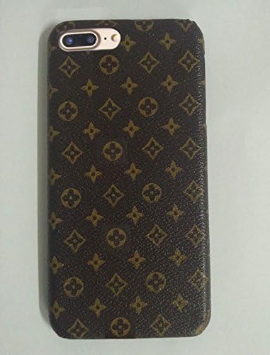 For apple iphone 7 plus and 8 plus Luxury Famous Deluxe Monogram Flowers Grid Leather hard back Skin Case Cover S (Flowers Classic Mini)