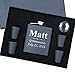My Personal Memories, Personalized Black Matte Flask Set - Wedding Groomsmen - Custom Engraved and Monogrammed