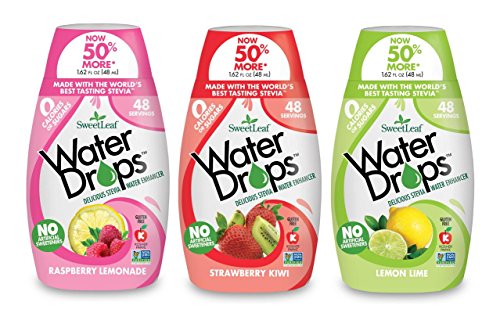 Sweetleaf Stevia Natural Water Drops Variety Pack with Raspberry Lemonade, Lemon Lime & Strawberry Kiwi (1.62 Ounce Each)