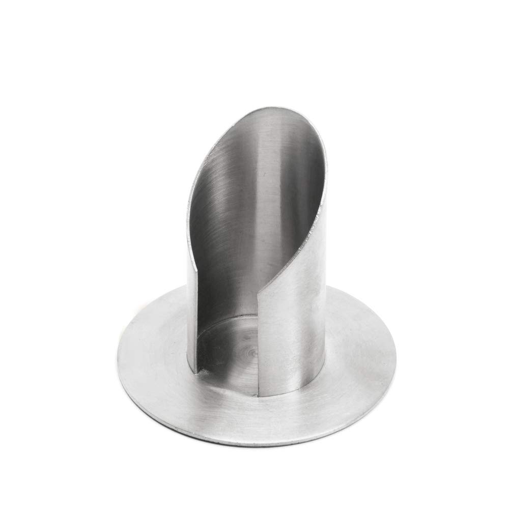 NKlaus Candle Holder 8cm high Candle Holder Candle Holder for Communion Candle Ø 4cm Brass Candlestick nickel plated Christening Candles Stick Candles 2830