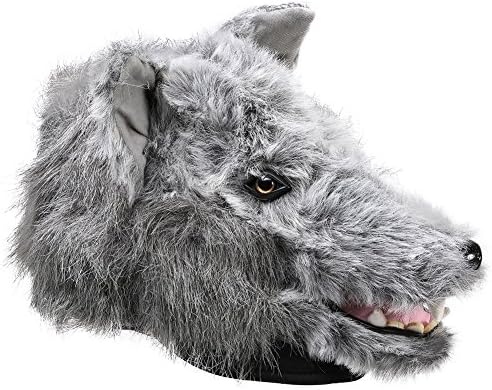 Plush Polyester Wolf Animal Hat (Grey)