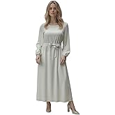 Star Vixen Women's 54" Round Neck Dress with Long Sleeves