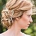 Unicra Gold Wedding Hair Pins Hair Accessories for Women(Set of 3)
