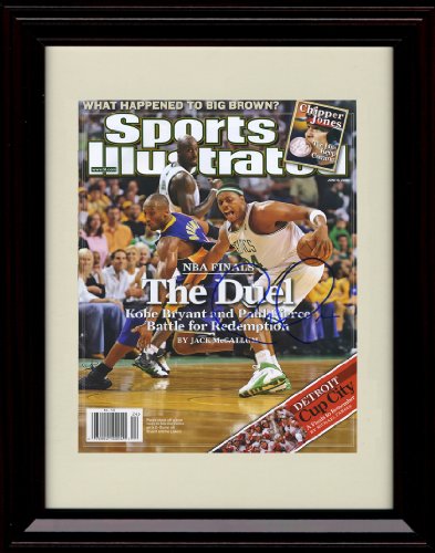 Framed Paul Pierce & Kobe Bryant Sports Illustrated Autograph Replica Print - Boston Celtics v Los Angeles Lakers