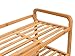 BIRDROCK HOME 4 Tier Bamboo Shoe Rack - Home Storage Wood Organization - Natural Durable Environmentally Friendly Organizer - Closet Cabinet Shelves Shelf - Fits 9-12 Shoes