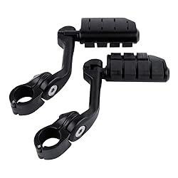1.25" Long Angled Adjustable Highway Footpegs Crash