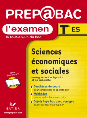 Sciences économiques et sociales, tle ES