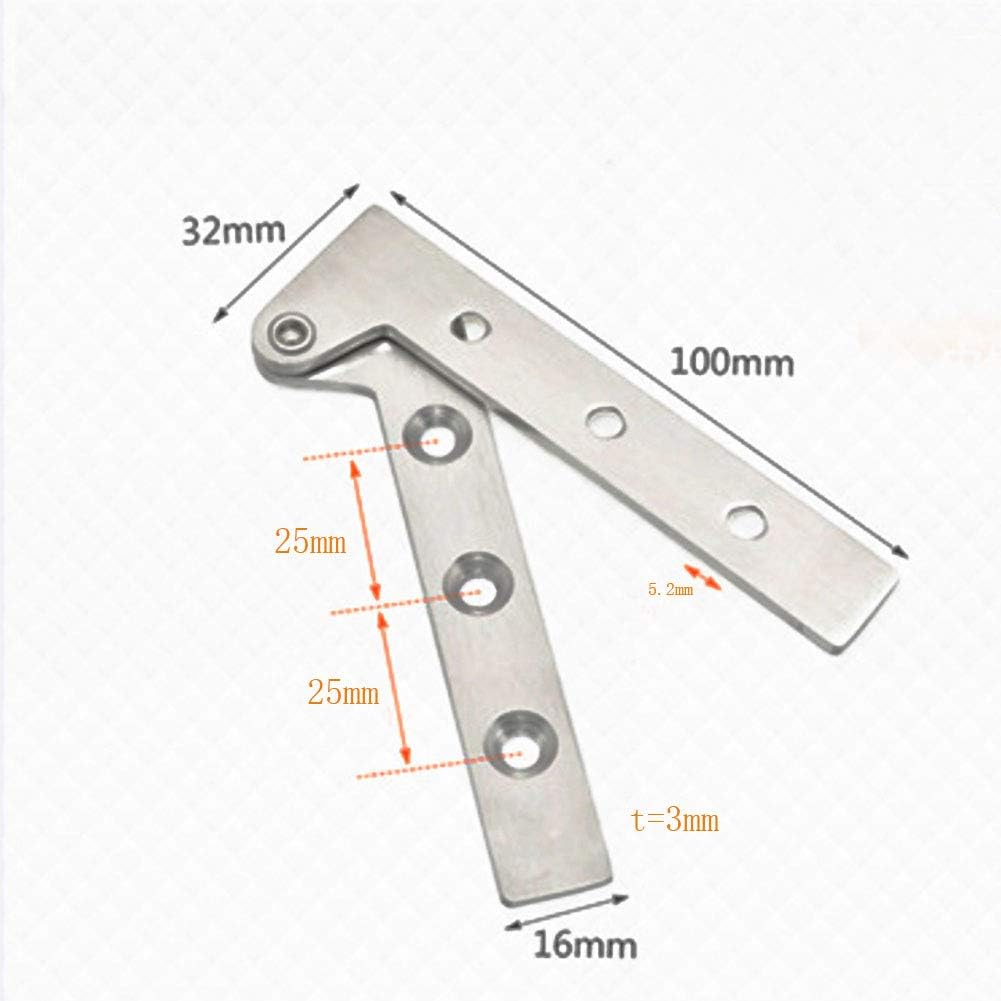 2 Set Stainless Steel 360 Degree Rotation Hidden Door Pivot Hinges ...