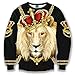 Fashion-Plus Fashion 3D Hip-Hop Style Imperial Lion Print Men's Casual Hoodies