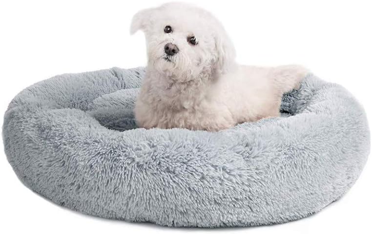 OCSOSO Cat Bed Plush Dog Cat Cushion Soft Cuddler Kennel Soft Puppy Sofa Deep Sleeping Bag with Cozy Sponge Non-Slip Bottom for Small Medium Pets Snooze Sleeping Autumn Indoor, Machine Washable