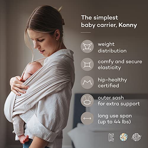Konny Baby Carrier Elastech Luxury Carrier Wrap, Easy to Wear Baby Wrap