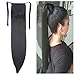 Hair Extensions Ponytail One Piece Tie Up Ponytail Clip in Hair Extensions Hairpiece Binding Pony Tail Extension for Girl Lady Woman Dark Dlack