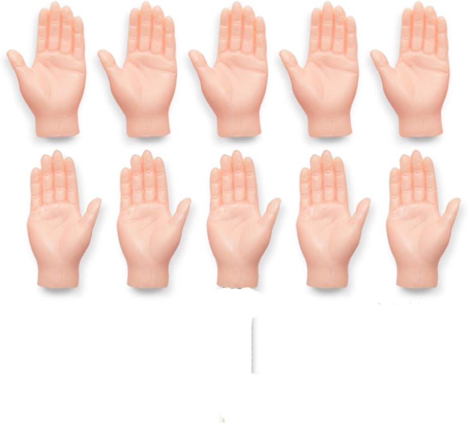 ACC Set of Ten Mini Rubber Finger Hands for Tiny Finger Hands Puppets