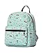 Veenajo Small Lightweight Canvas Backpack Purse Casual Daypack Ipad backpack for Women Girls Teens Kids(Green Cat)