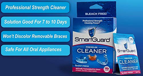 SmartGuard Premium Cleaner Crystals –(110 Cleanings)- Removes Stain, Plaque & Bad Odor from Dentures, Clear Braces… - Image 3