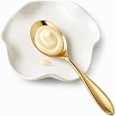 Miamolo Cute Spoon Rest for Stove Top, Ceramic Spoon Holder for Kitchen Counter, 5.3 Inches Coffee Spoon Holder Utensil Rest for Kitchen Gadget Cooking Gift Housewarming Wedding,Kitchen Decor, White