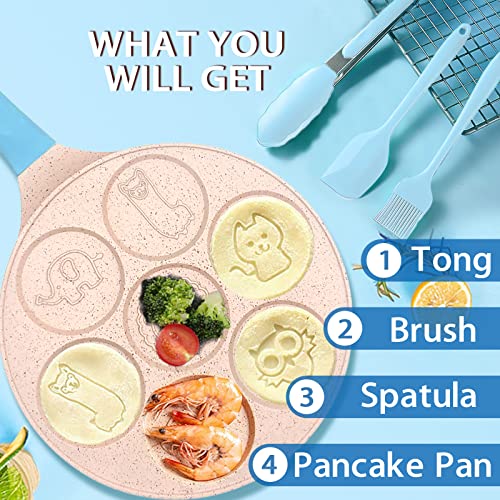 Mini Pancakes Griddle Mold, Breakfast Maker Kids Pancake Mold Crepe