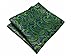 Shlax&Wing Paisley Green Purple Black Pocket Square Mens Hankies Hanky