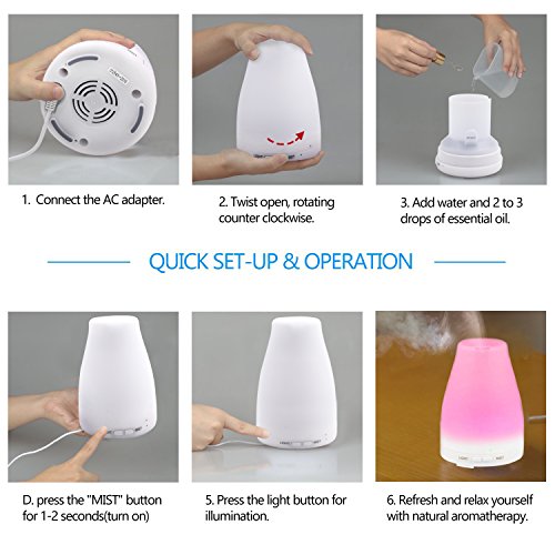 Aromatherapy Essential Oil Diffuser Electric Ultrasonic Aroma Atomizer