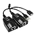 WEme USB 2.0 Extender to RJ45 Over Cat5 5E 6, Connection up to 100 Meter 328 Ft Ethernet Extention Cable Type A Male to A Female with 5V2A Power Adapter primary