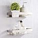 KES Bathroom Shelf No Drill Stainless Steel Bath Shower Shelf Basket Caddy RUSTPROOF Square Modern Style Wall Mounted Brushed Finish 2 PCS, BSC205S30ADG-2-P2