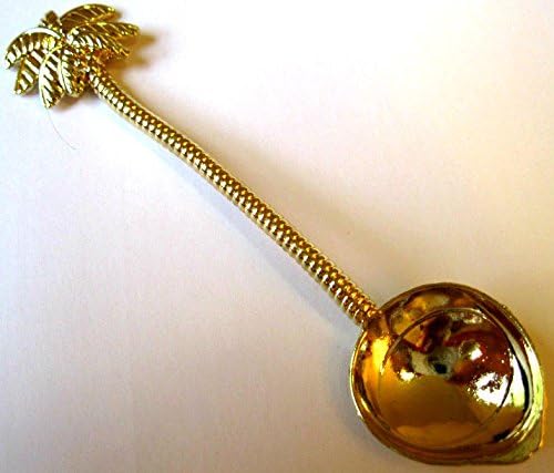 Elegant Demi Spoons Set (Espresso Spoons &amp; Ice Cream Spoons) (Golden) (Coconut Palm)