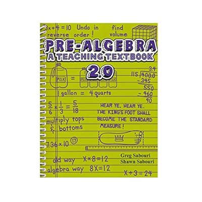 Teaching Text Books PRE Algebra Text And Answer Keys VER. 2.0