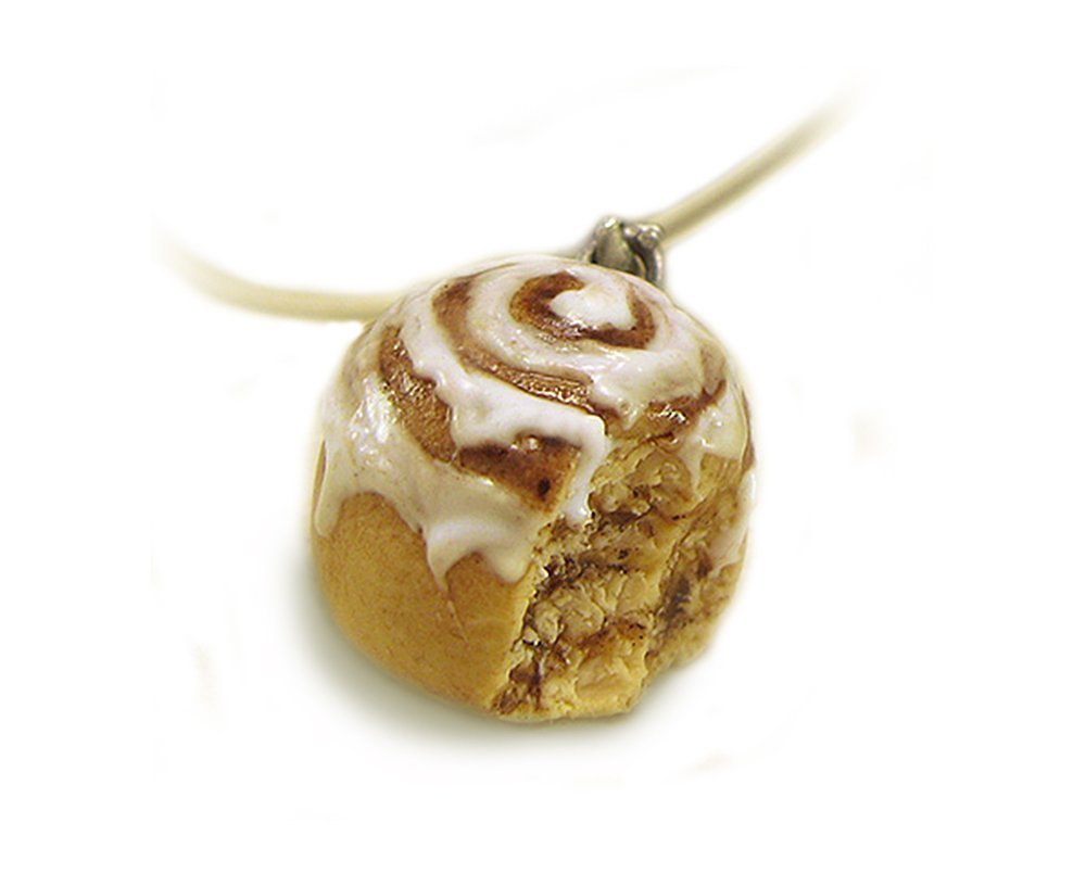 Cinnamon Roll Pendant Food Jewelry Handmade