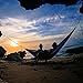 Kamileo Double Camping Hammock, Lightweight Nylon Portable Hammock with Sleep Mask and Tree Straps, for Camping Backpacking Outdoor Beach Yard (Blue)