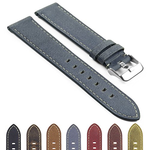 DASSARI Quick Release Distressed Italian Leather Watch Strap Band 20mm 22mm