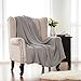 Bedsure Knitted Throw Blanket for Sofa and Couch, Lightweight, Soft & Cozy Knit Throws - Grey, 50 x 60 inches