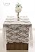 Ling's moment White Floral Lace Table Runner 60 x 120 Inches for Rustic Country Wedding Party, Bridal Shower, Baby Shower, Candlelight Dinners