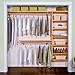 John Louis Home 12-Inch Deep Premier Closet Organizer-Honey Maple Finish