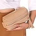 Small Makeup Bag, YM&COCO Cosmetic Bag for Purse Pencil Case Pouch Clutch Bag Organizer with Tassel Zipper - 4 Colors for Choice