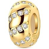 Stopper Beads Fit For Pandora Bracelets, Sterling Silver Spacer Charms For Bracelets, Hypoallergenic Bead Charm For Jewelry Diy Gifts For Women