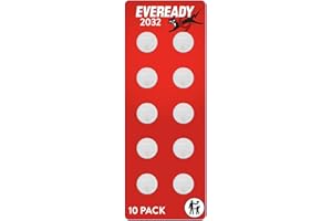 Eveready 2032 Batteries (10 Pack), 3V Lithium Coin Batteries for Watches, AirTags, Key Fobs, and Other Small Electronics