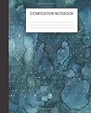 Composition Notebook: Vintage Mermaid Letters Faux Ombre Glitter Glam College Ruled Notebook Lined School Journal